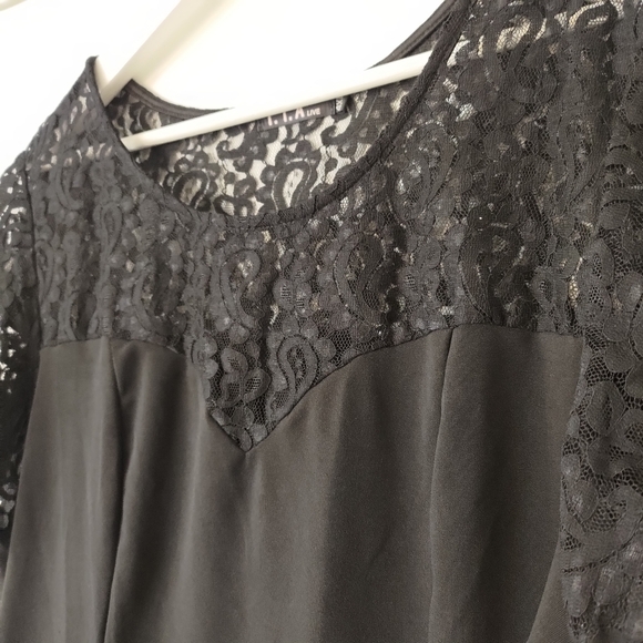 ITA Sweetheart Neck Lace Black Top sz 4x - Picture 2 of 5